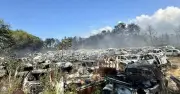 700 Kereta Terpakai Musnah Dalam Kebakaran Stor di Tuaran, Sabah
