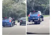 Polis Tangkap Suspek Selepas Lelaki Bergantung Pada Kereta Bekas Isteri Sejauh 2km di Seri Alam