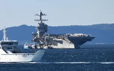Kapal Pengangkut Pesawat USS Gerald R. Ford Tinggalkan Croatia Selepas Baiki