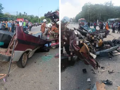 Pemandu Trailer Positif Dadah Direman Empat Hari Selepas Kemalangan Maut di Gemas Baharu