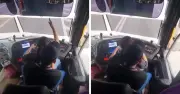 Polis Buru Pemandu Bas Ekspres dan Wanita dalam Video Viral Bahaya