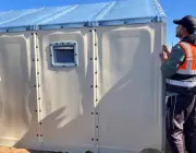 Rumah Fiberglass Beri Privasi dan Perlindungan Lebih Baik kepada Keluarga Gaza