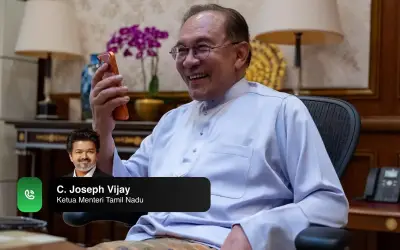 Anwar ucap tahniah kepada Ketua Menteri Tamil Nadu, Vijay