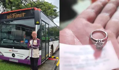 Pemandu bas Singapura dipuji pulangkan cincin berlian bernilai RM110,000