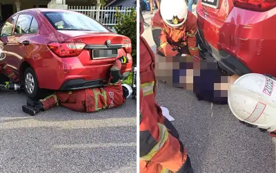 Warga emas maut dilanggar kereta sendiri gara-gara lupa tarik brek tangan