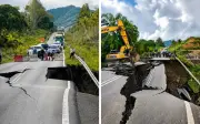 Jalan Lahad Datu-Tawau terputus akibat runtuhan 50 meter