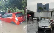 Lapan kenderaan terperangkap dalam banjir kilat Lembah Klang