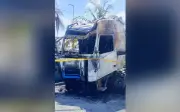 Lori Barang Kes Kemalangan Maut Terbakar di Depan IPD Kuala Pilah