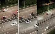 Pemandu Ditahan Selepas Kemalangan Tiga Kereta Di NKVE Tular