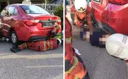 Warga emas maut dilanggar kereta sendiri gara-gara lupa tarik brek tangan
