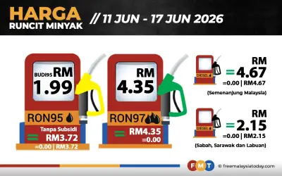 Harga RON97, RON95 dan Diesel Kekal Mulai Esok