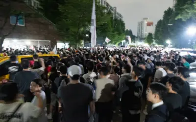 Mahasiswa Korea Selatan bantah kekurangan kertas undi