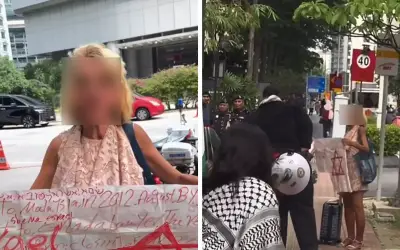 Polis tahan wanita dakwa warga Israel ganggu protes
