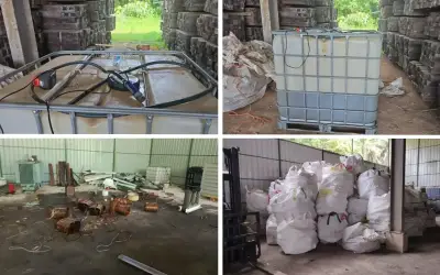 Rampasan RM6.48 juta di kilang proses e-waste tanpa lesen di Gambang