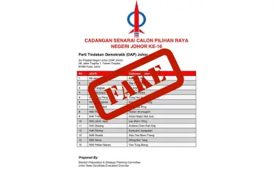 Teo nafi senarai calon DAP Johor yang tular sebagai palsu