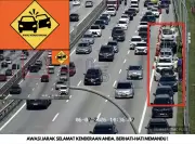 Laluan perlahan di lebuh raya utama ketika pemudik pulang ke Lembah Klang