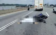 Pasangan suami isteri maut motosikal langgar lori di Second Link