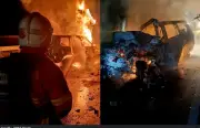 Pemandu maut selepas Toyota Innova terbakar dalam nahas dengan treler di Pantai Remis
