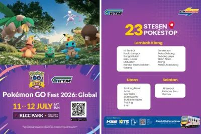 KTMB bersedia untuk Pokémon GO Fest 2026 di Taman KLCC