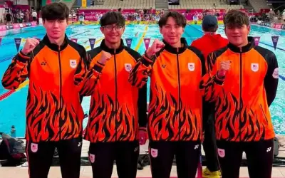 Kuarter Renang Lelaki Malaysia ke Final 4x100m di Glasgow