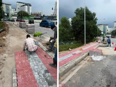 Laluan Pejalan Kaki Stesen LRT Stadium Shah Alam ke Aeon Mall Siap Esok