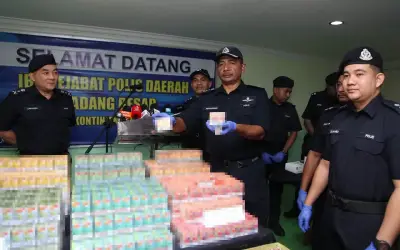 Polis Perlis tahan 3, rampas kartrij vape berisi dadah bernilai RM34.23 juta