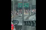 Kemalangan Lori dan Motosikal di LKSA Sebabkan Kesesakan Teruk