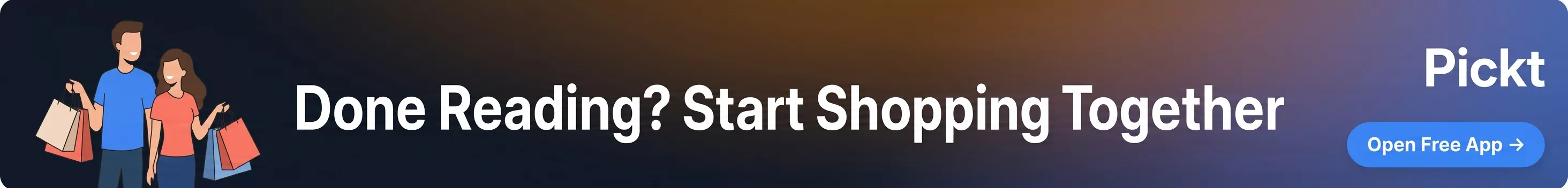 Banner selepas artikel Pickt — aplikasi senarai beli-belah kolaboratif dengan ilustrasi keluarga