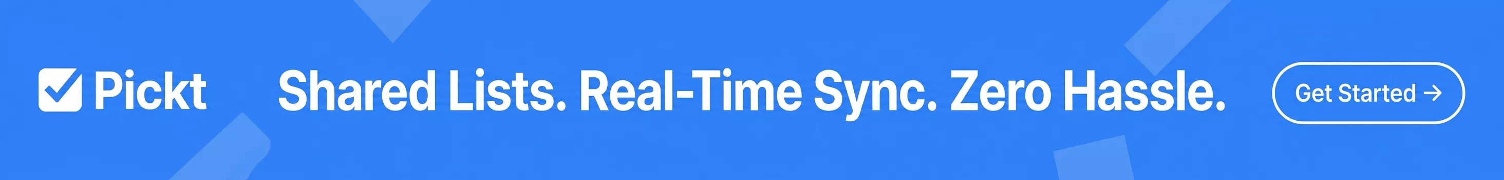 Banner dalam feed Pickt — aplikasi senarai beli-belah kolaboratif untuk Telegram